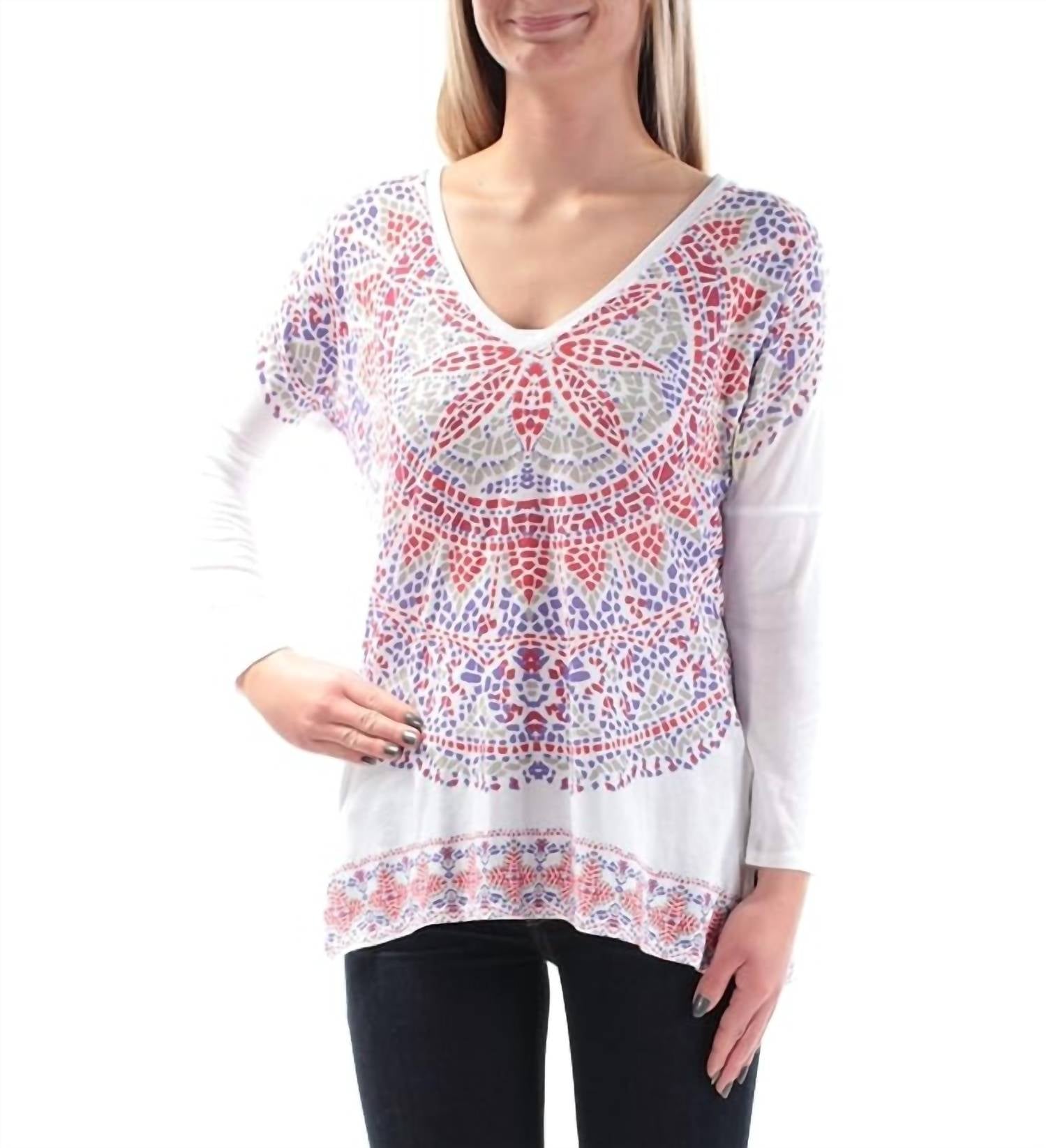 

Футболка с принтом «Mandala» белого цвета Lucky Brand