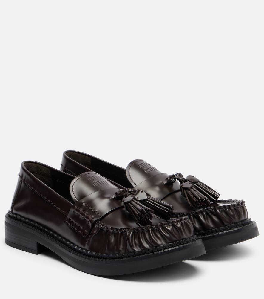 Кожаные лоферы Miu Miu, Moro