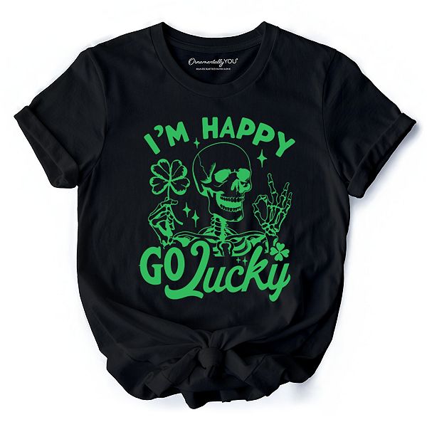 

Футболка Happy go lucky с клевером и скелетом в стиле винтаж Ornamentallyyou, Black, Черный, Футболка Happy go lucky с клевером и скелетом в стиле винтаж Ornamentallyyou, Black