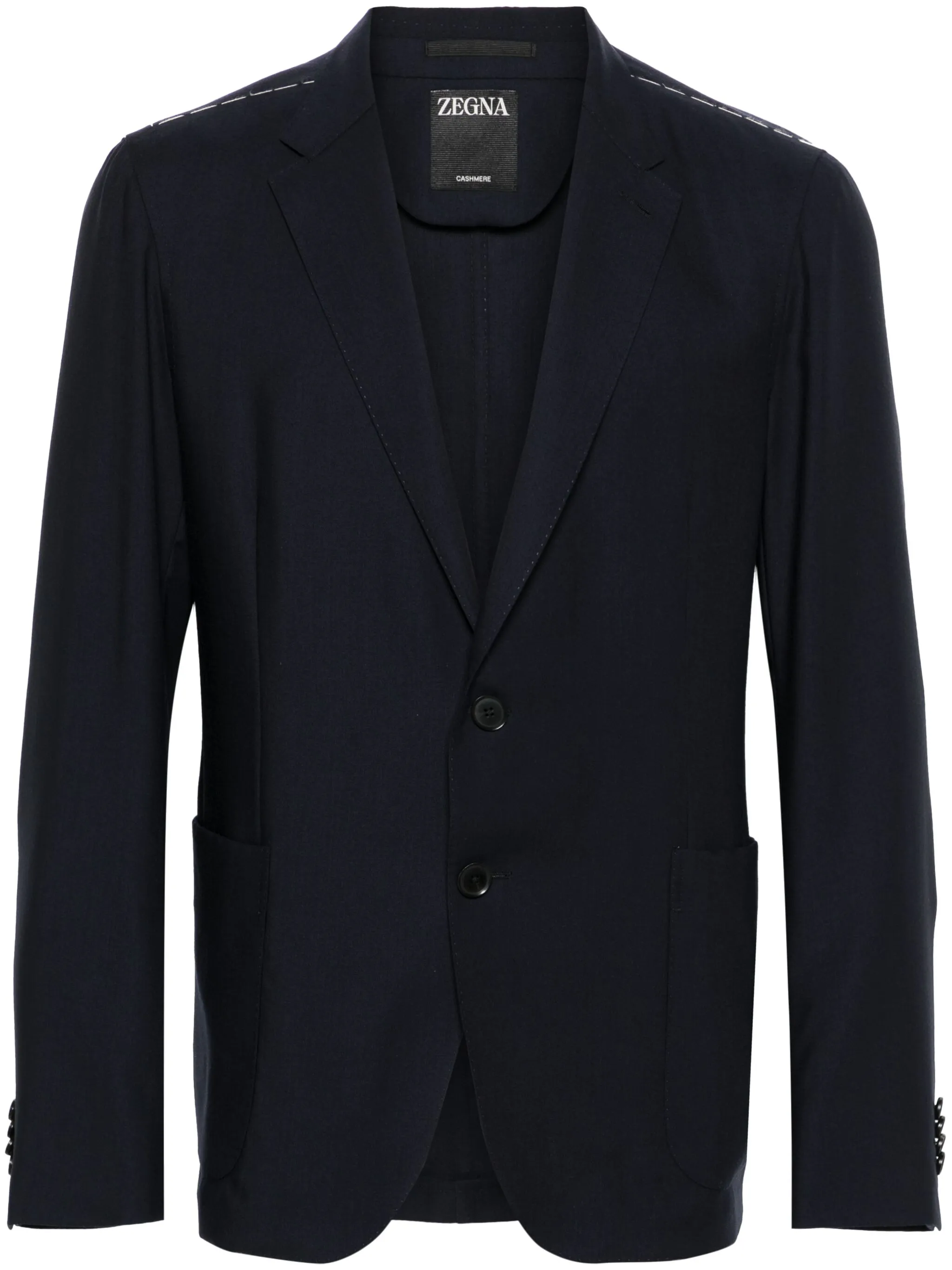 

Однобортный кашемировый пиджак Zegna, синий