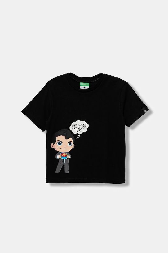 

Детская хлопковая футболка United Colors Of Benetton, черный