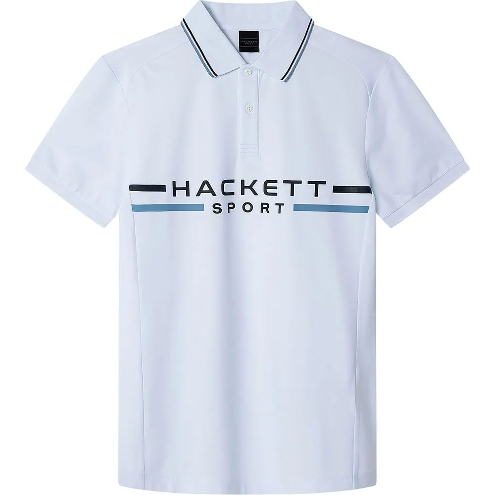 

Поло с коротким рукавом Hackett Team Panel, белый
