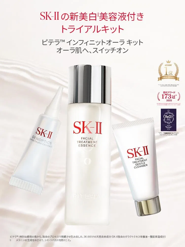 Набор косметики Pitera Infinite Aura Kit с тонером, очищающей пенкой и сывороткой SK-II — фото 4
