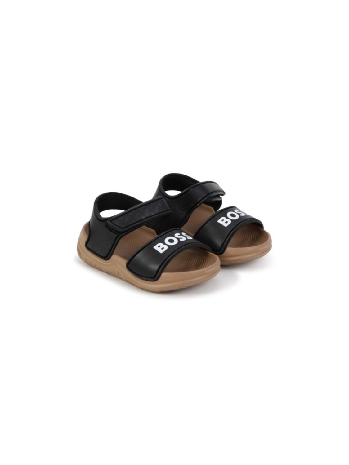 

BOSS Kidswear сандалии на липучках с логотипом, черный