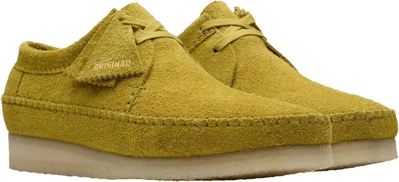 Мокасины кожаные Clarks Weaver, Оливковый замшевый — фото 4