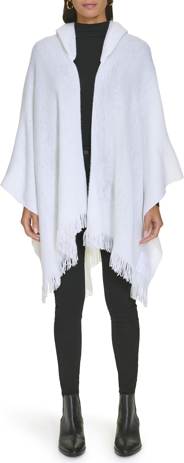 

Женская супермягкая повседневная толстовка-шаль Calvin Klein для холодной погоды, Cream