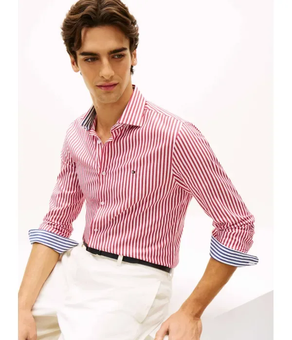 Рубашка slim fit Tommy Hilfiger, красный — фото 4