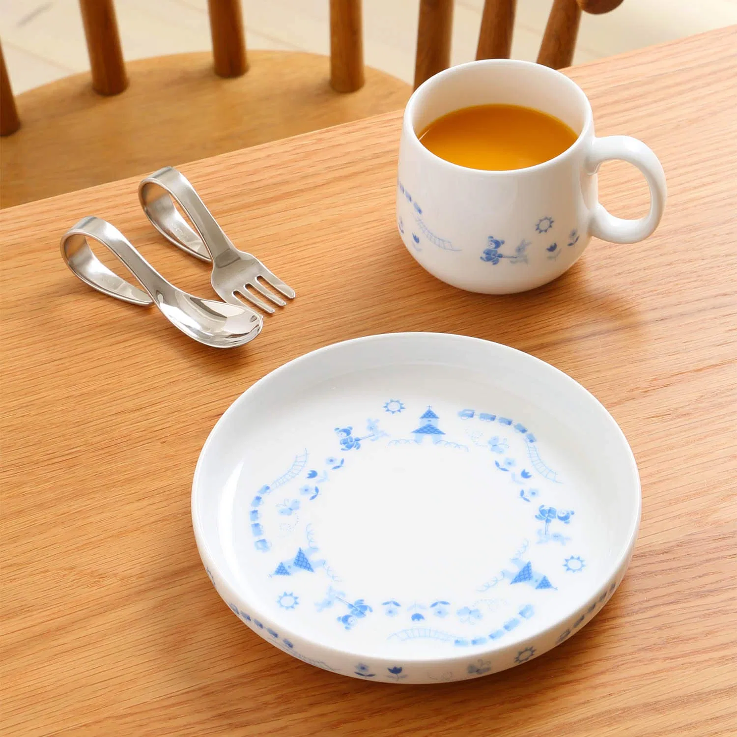 Детская тарелка Noritake «Light Step» из усиленного фарфора 16 см, синяя — фото 3