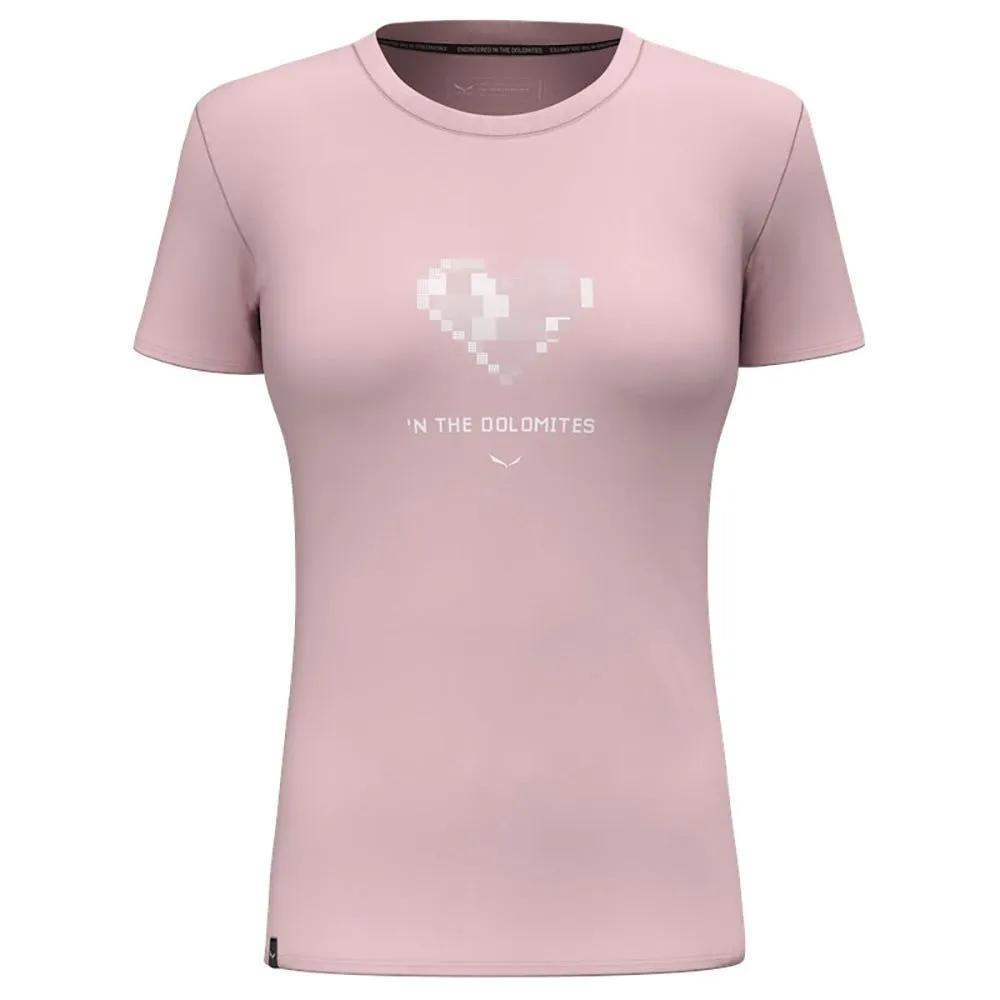 

Футболка Salewa Pure Heart Dry, розовый