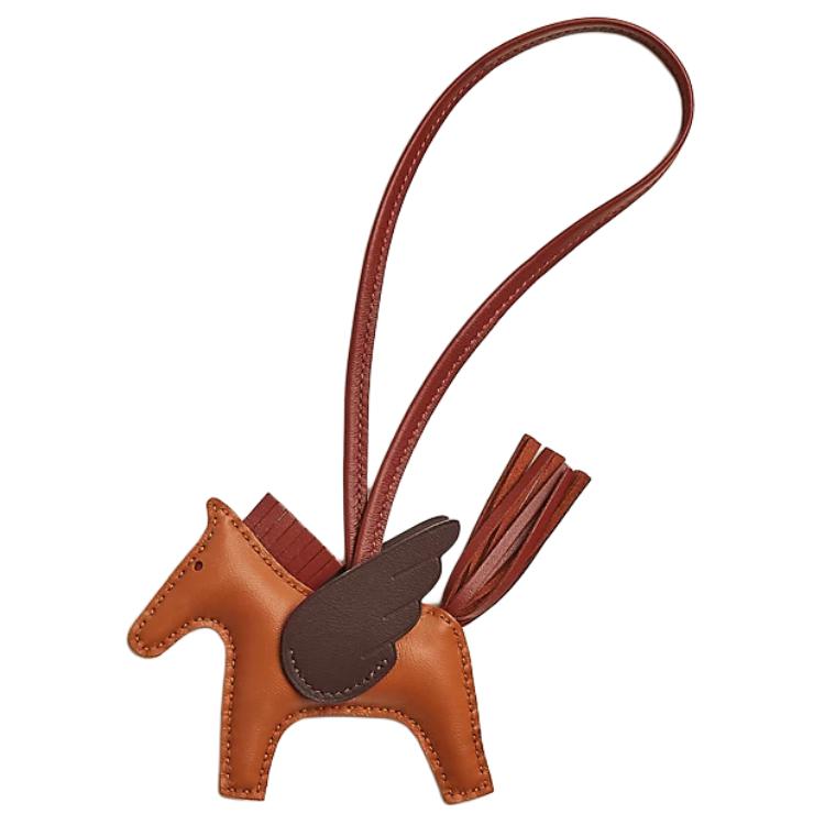 HERMES Сумка-аксессуар из мягкой кожи теленка маленькая женская Gingerbread — фото 2