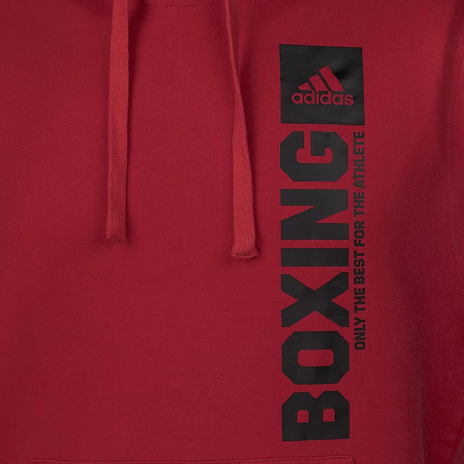 Толстовка с капюшоном без рукавов, боксерская, adidas, красный/черный — фото 4