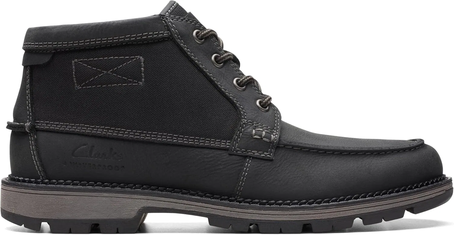 Мужские мокасины-оксфорды Clarks Maplewalk, Black Combi — фото 2