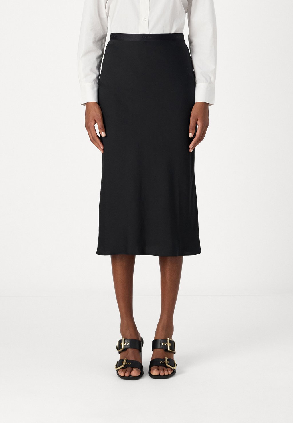 

Юбка-трапеция MIDI SKIRT Calvin Klein, черный