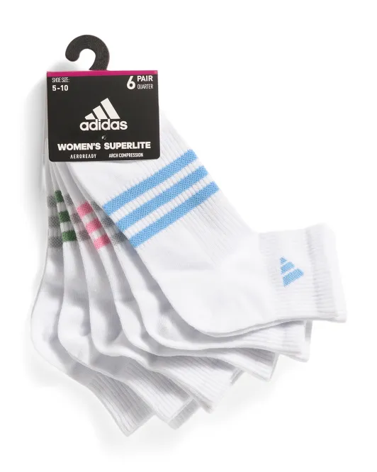 

6 пар носков C Superlite Super No Show Adidas, белый/синий