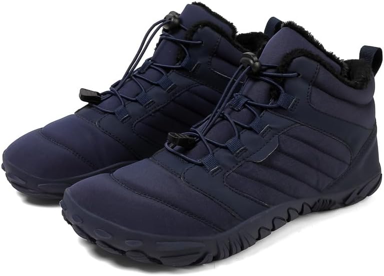 

Мужские зимние ботинки Soft time TOY с отделкой из меха, утепленные, противоскользящие, водонепроницаемые, для холодной погоды, с легким входом и короткой голенищей, синий