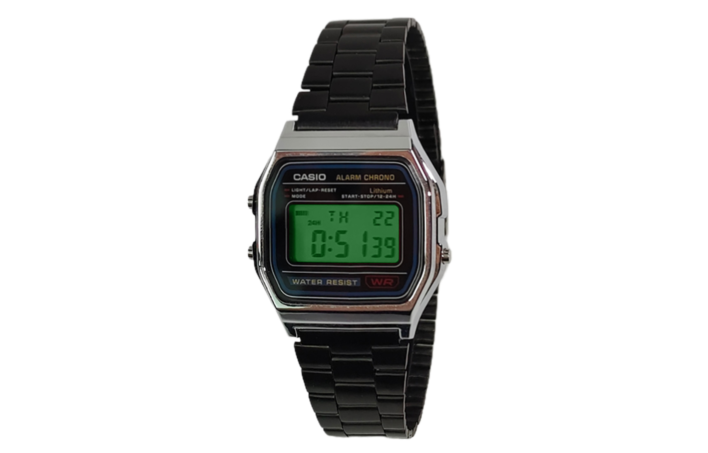 

CASIO Кварцевые часы унисекс с черным циферблатом на стальном браслете