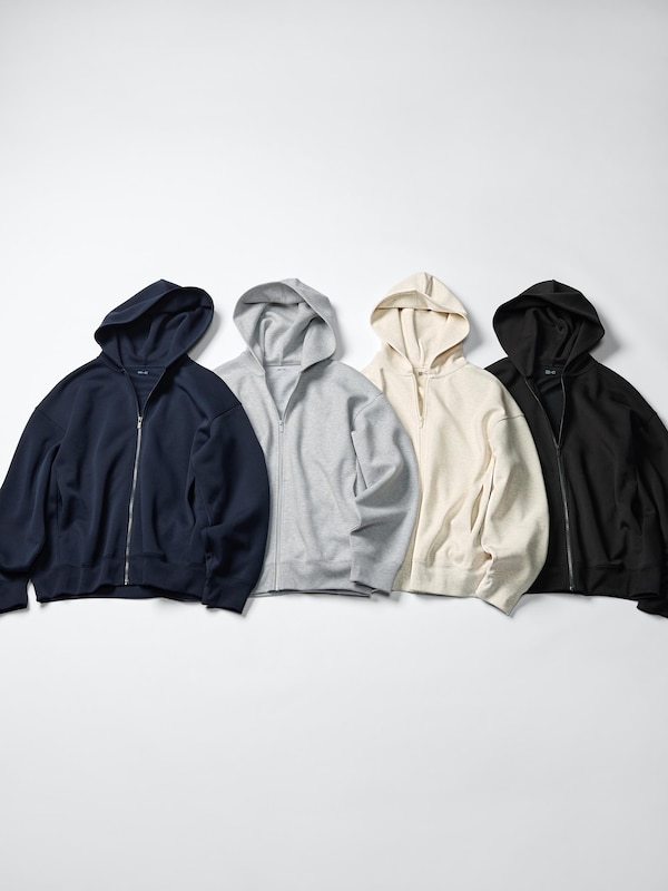 Оверсайз толстовка на молнии Uniqlo, 09 black — фото 4