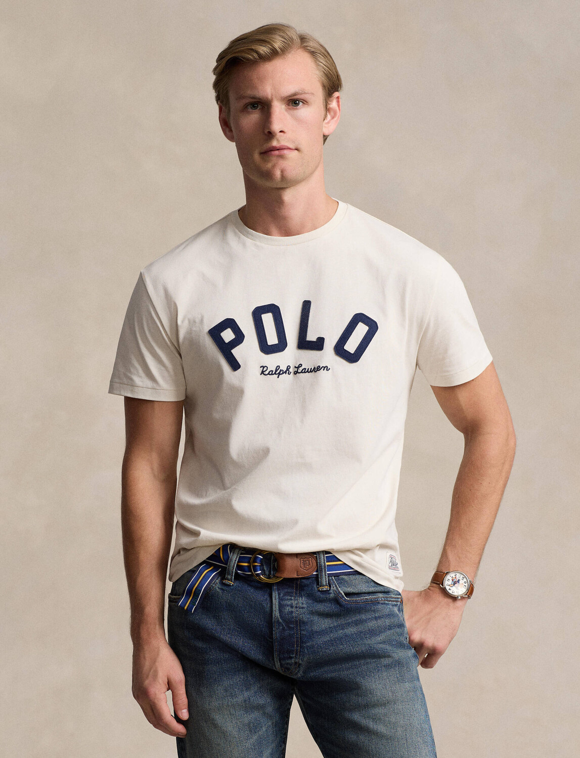

Футболка POLO RALPH LAUREN Classic fit, экрю