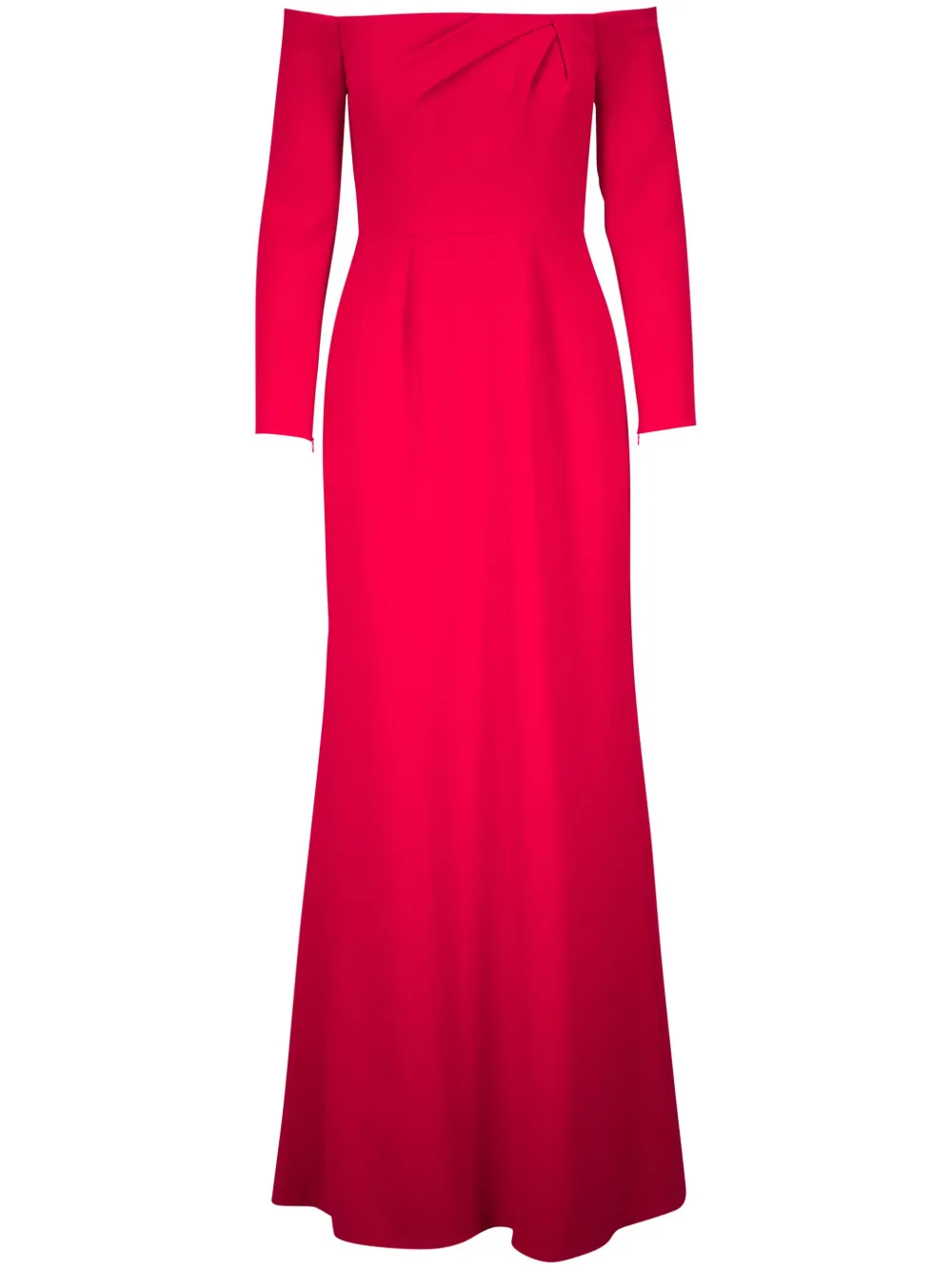 

Платье с открытыми плечами и драпировкой Carolina Herrera, красный