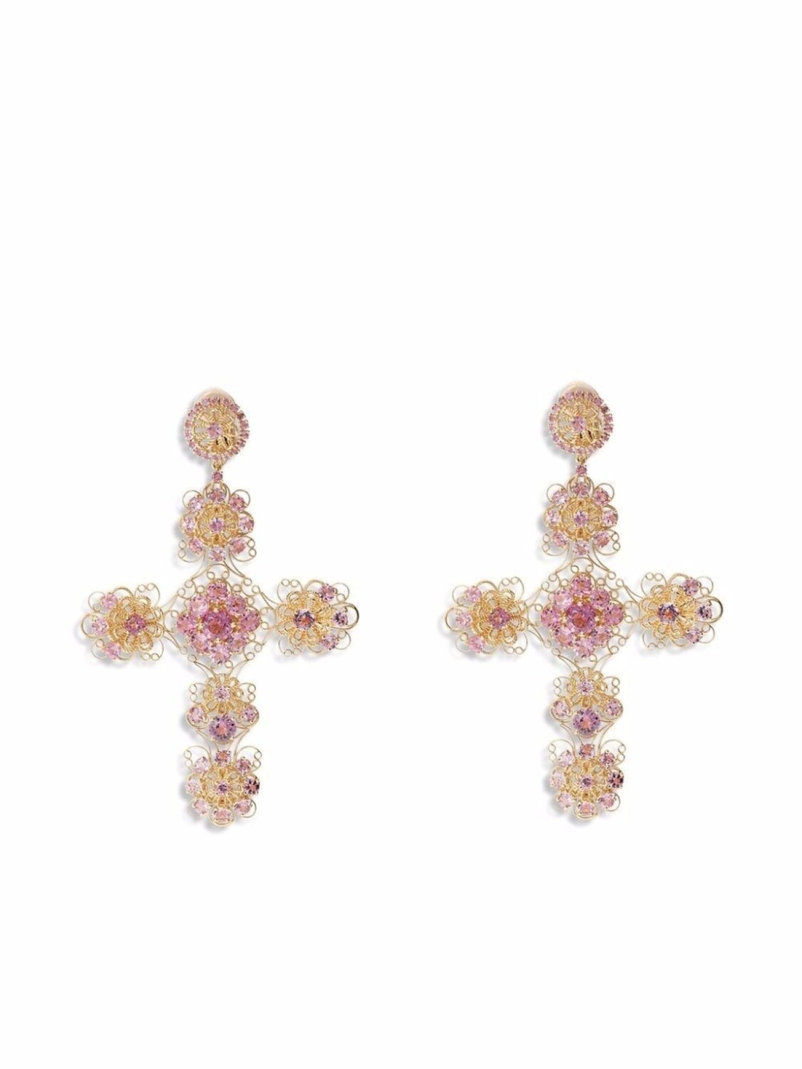 

Серьги-подвески Pizzo из желтого золота с турмалинами Dolce & Gabbana, золотой