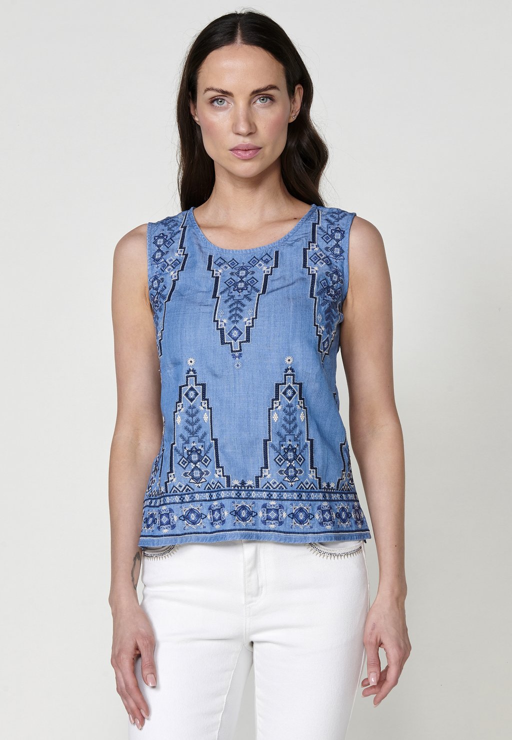 

Блуза ETHNIC EMBROIDERED EFFECT - Top Koroshi, синий