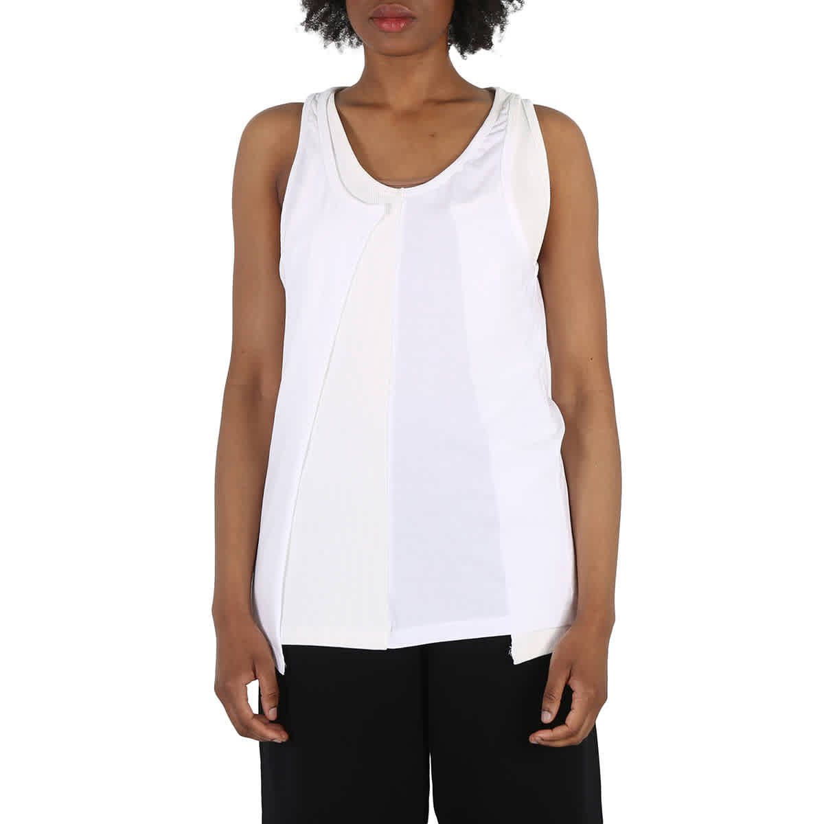 

MM6 Maison Margiela Off White Топ с многослойными деталями