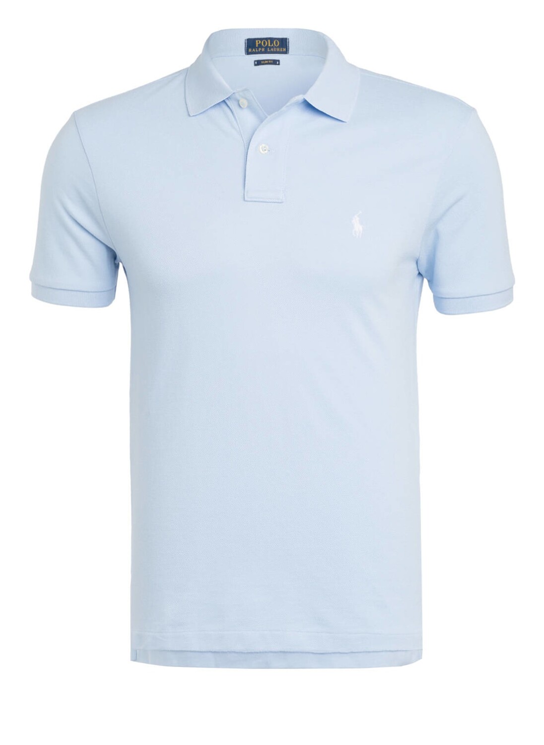

Рубашка поло POLO RALPH LAUREN Piqué Slim Fit, светло-синий