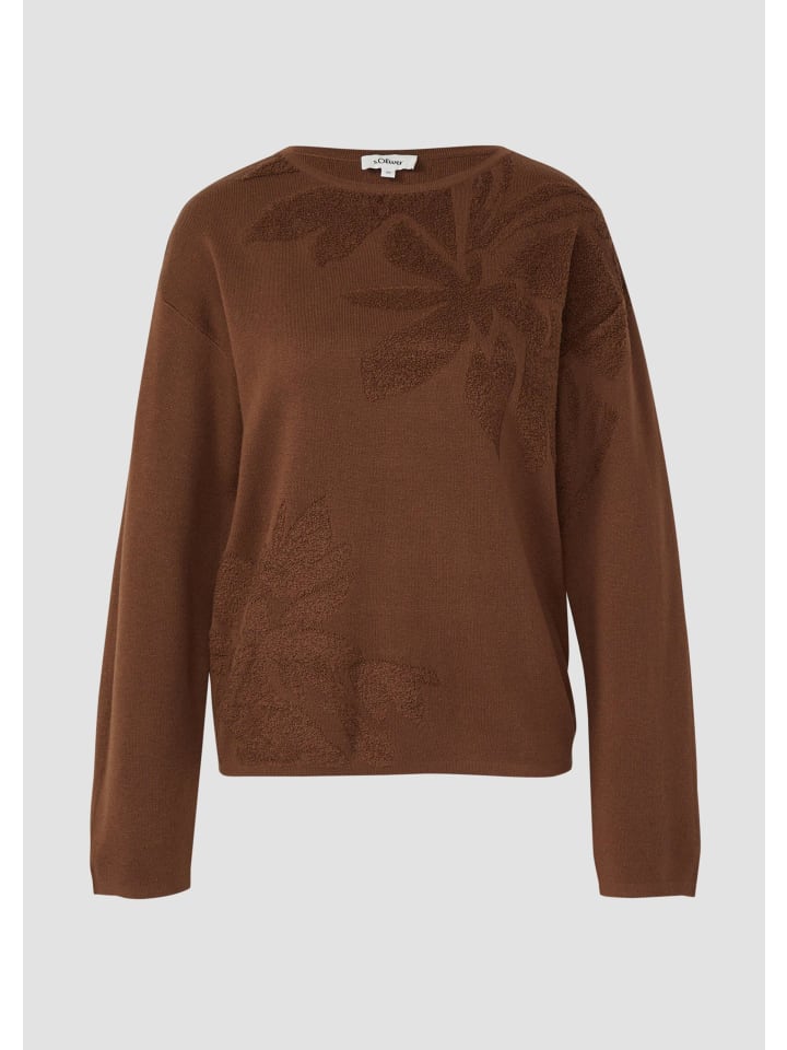 

s.Oliver Вязаный свитер цвета 8837_коричневый