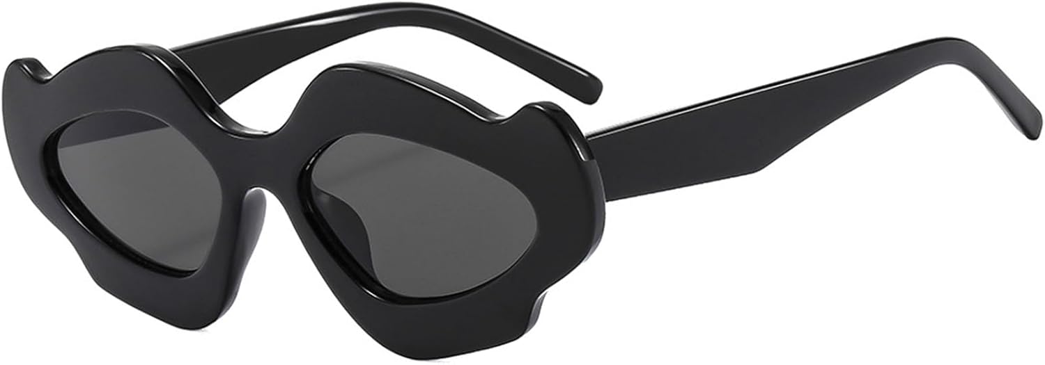 

Модные солнцезащитные очки «кошачий глаз» необычной формы для женщин и мужчин. Уникальный дизайн в форме цветка. Ретро-цвета. Очки с защитой от УФ-излучения UV400 Bsreyeop, Black Frame/Grey Lens B1