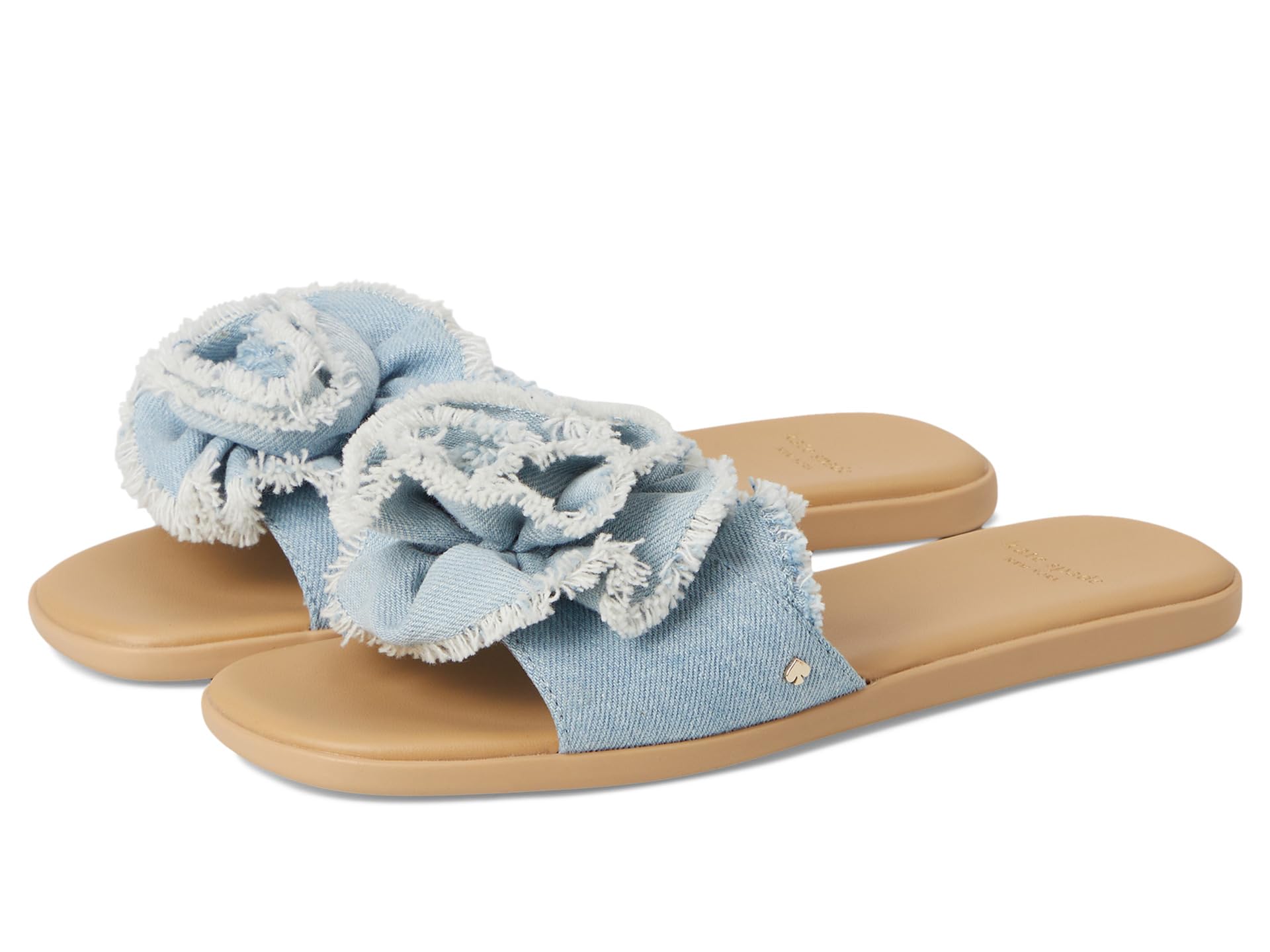 Сандалии Kate Spade New York Flourish Denim Flat Sandals, Denim/Walnut Shell