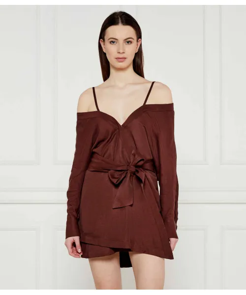 

Платье с поясом Грета Marciano Guess, коричневый