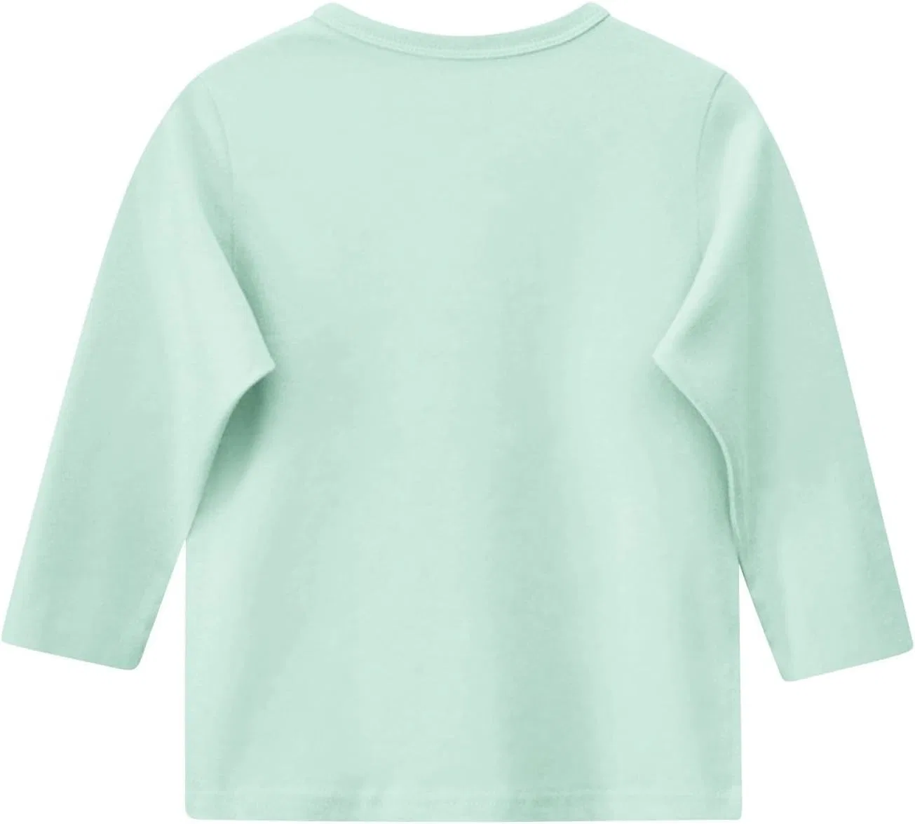 Футболка с длинным рукавом для девочек, мягкая, свободного кроя, Mint Green-a — фото 3