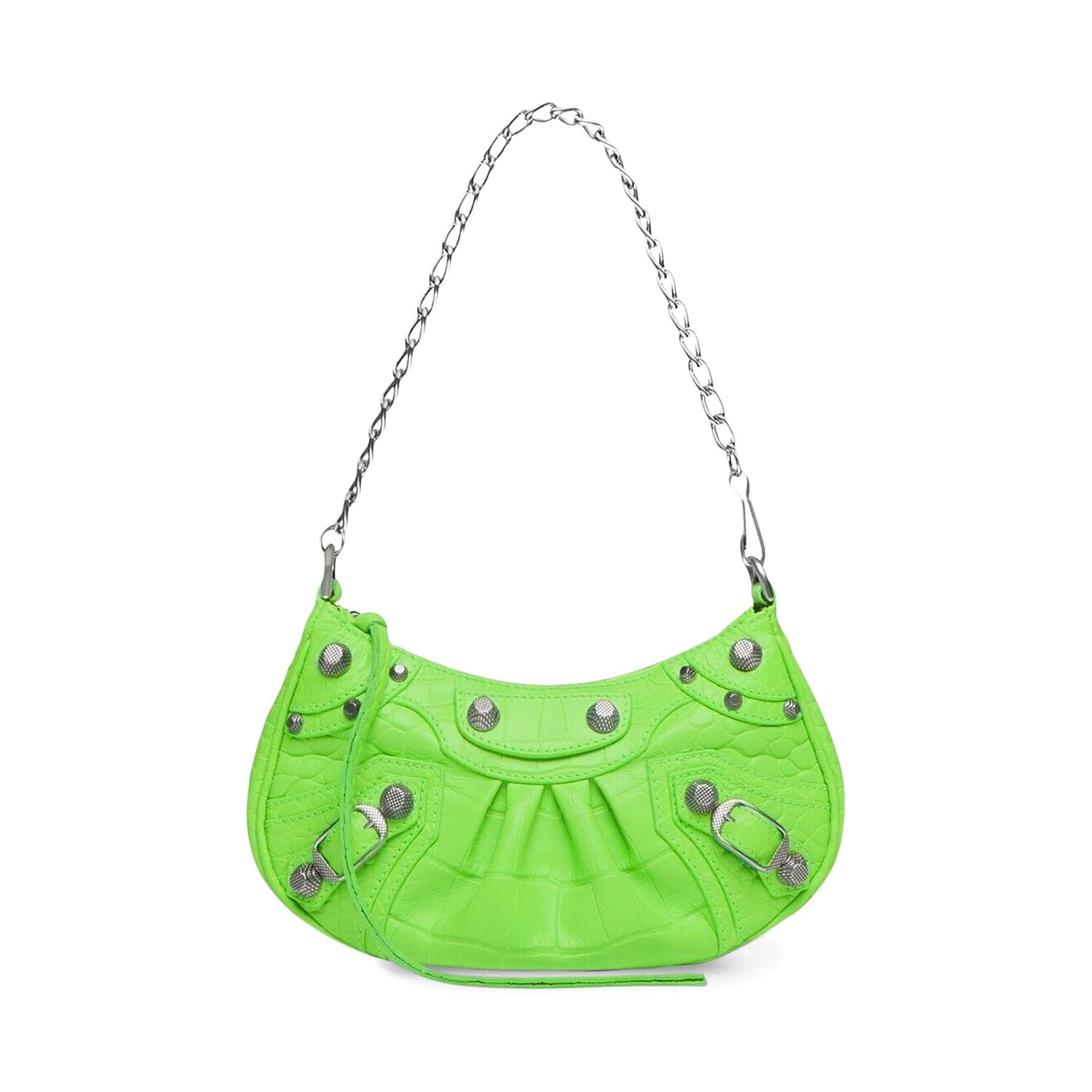 

Мини-кошелек Balenciaga Le Cagole с цепочкой, кислотно-зеленый