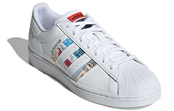 Кроссовки оригинальные суперзвезды обувь Adidas, белый — фото 3