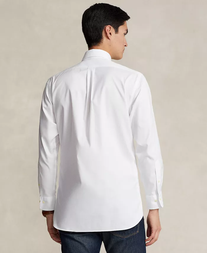 Мужская хлопковая рубашка Purepress Oxford Polo Ralph Lauren, белый — фото 2