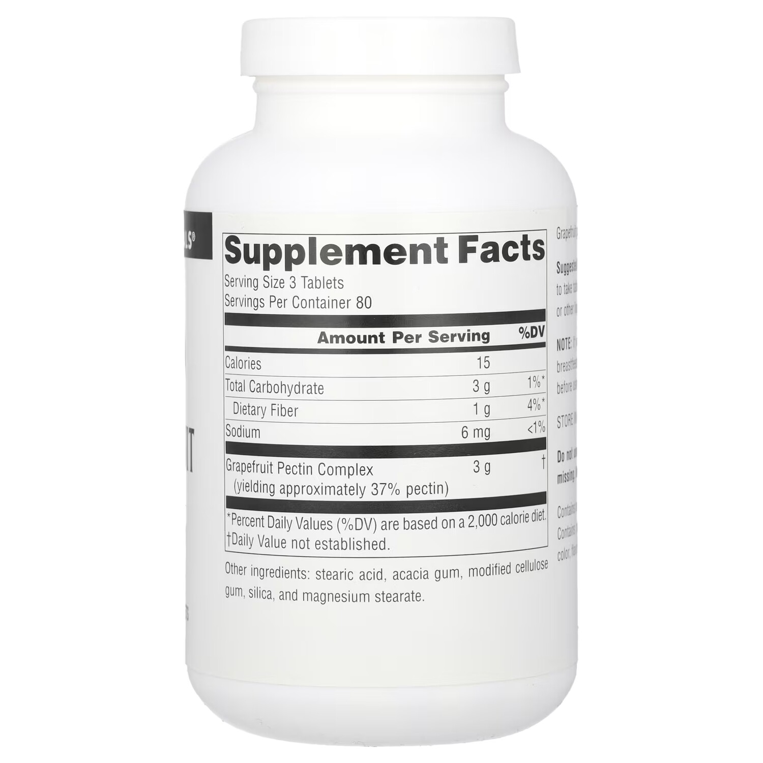 

Грейпфрутовый пектин Source Naturals 1000 мг, 240 таблеток (333 мг на таблетку)