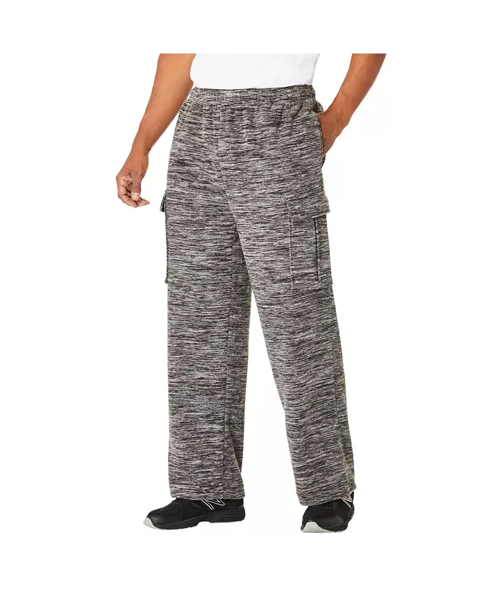 

Плюшевые карго-брюки Big & Tall Explorer на флисе KingSize, черный