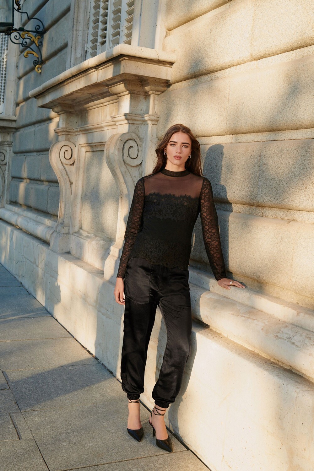 

Атласные спортивные штаны Next, черный