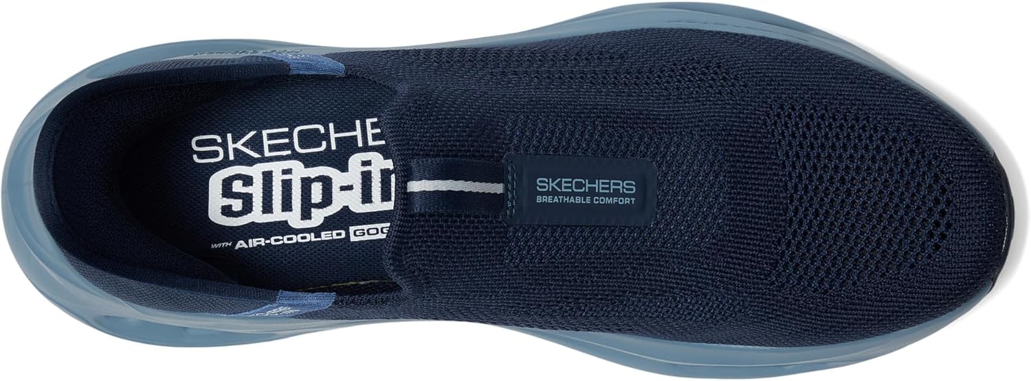 Мужские кроссовки Skechers Max Cushioning Glide Step Euclid с легким надеванием, темно-синий — фото 2