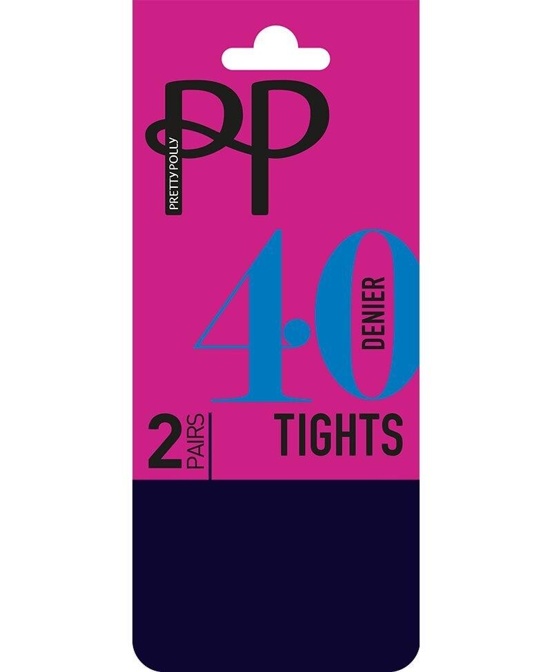 

Непрозрачные колготки на каждый день плотностью 40 ден, набор из 2 пар Pretty Polly, темно-синий