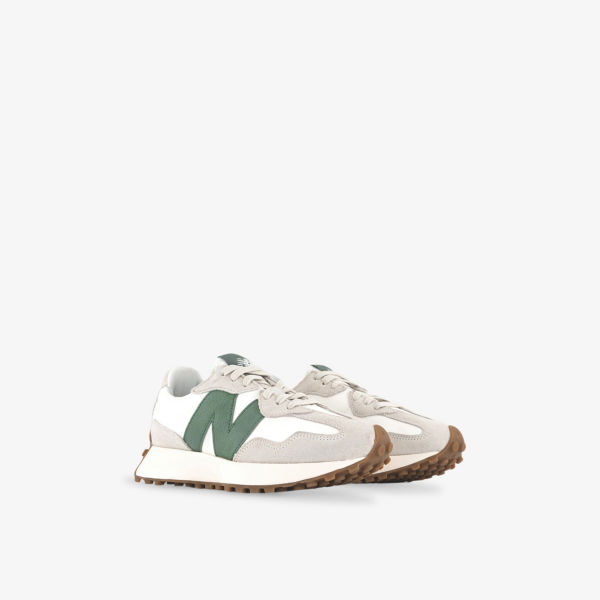 Кроссовки New Balance 327 из замши и кожи низкие, белый — фото 3