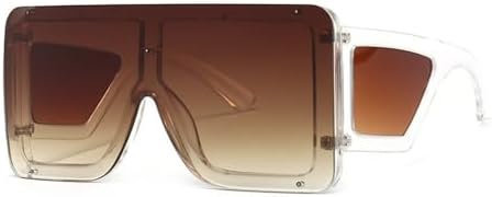 

Винтажные солнцезащитные очки большого размера 2027 года, градиентные солнцезащитные очки для женщин, стиль стимпанк, разноцветные, защита от ультрафиолета UV400 MTZJH, Brown