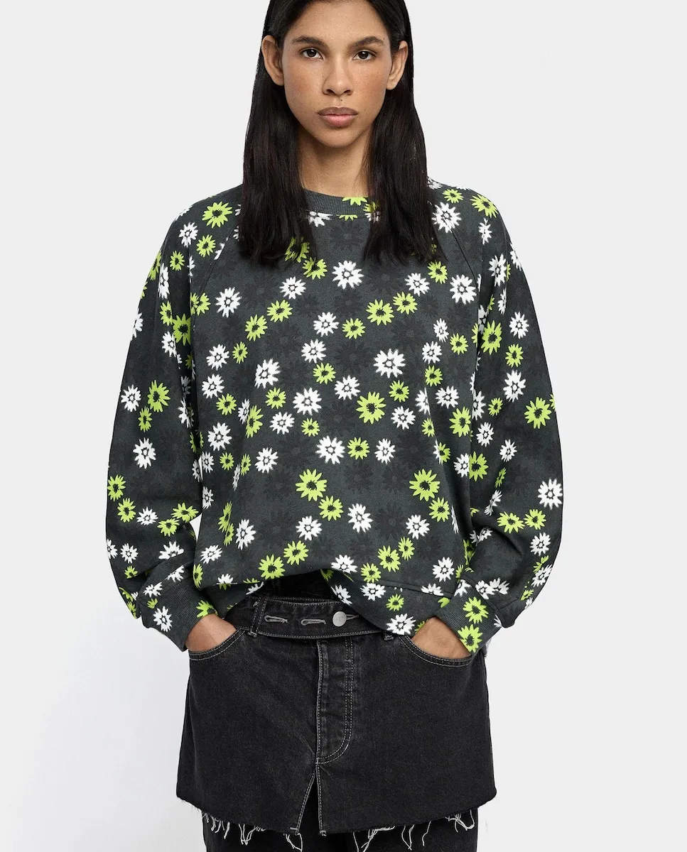 

Женская толстовка с длинным рукавом и цветочным принтом Parfois, мультиколор