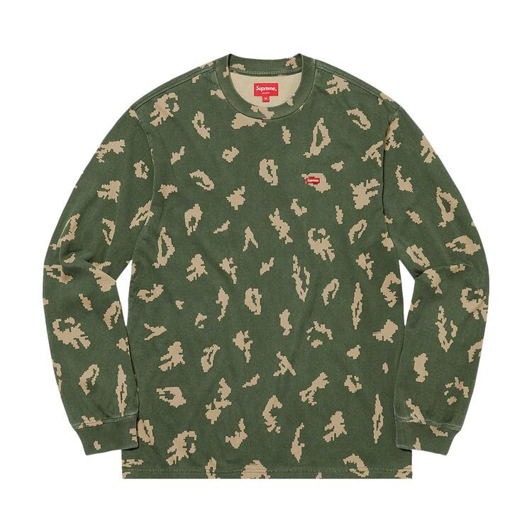 

Футболка Supreme Small Box Long-Sleeve Tee Olive Russian Camo, зеленый