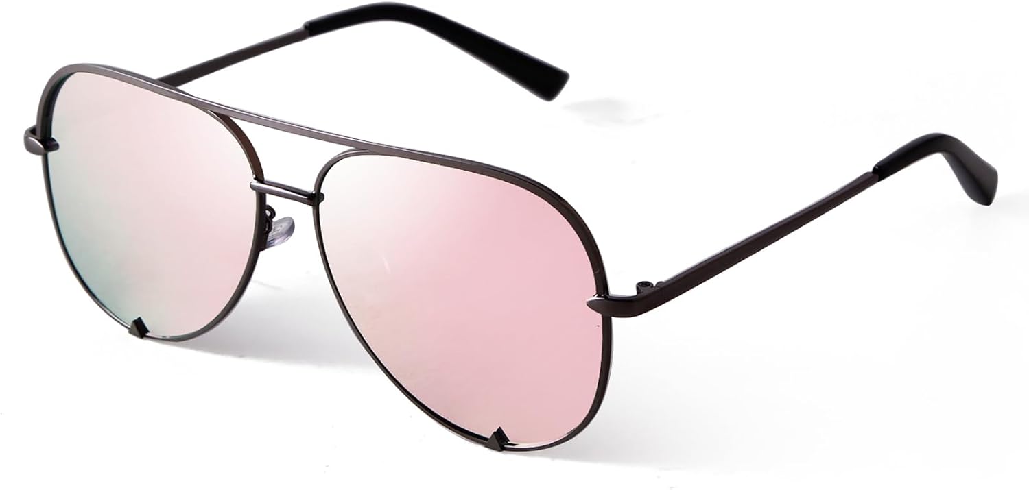 

Солнцезащитные очки-авиаторы SORVINO большого размера для женщин и мужчин, модные, в стиле ретро, ​​объемные, черные, с эффектом потертости, классическая защита от УФ-излучения, A-gun/Pink