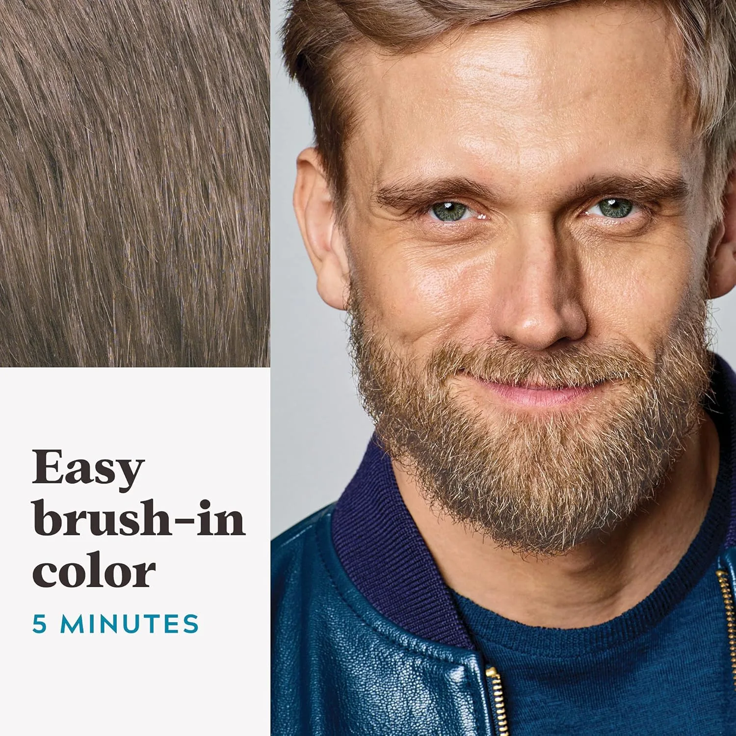 Just For Men Mustache & Beard, краска для бороды и усов с кистью, с кератином, биотином, алоэ и кокосовым маслом для здоровой растительности - Light Brown, M-25, 1 шт 1 штука (1 шт.), Light Brown M-25 — фото 4