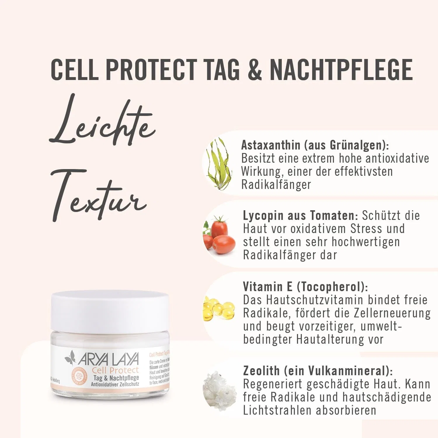Крем для лица Arya laya — Дневной и ночной Cell Protect от, 50 мл — фото 3