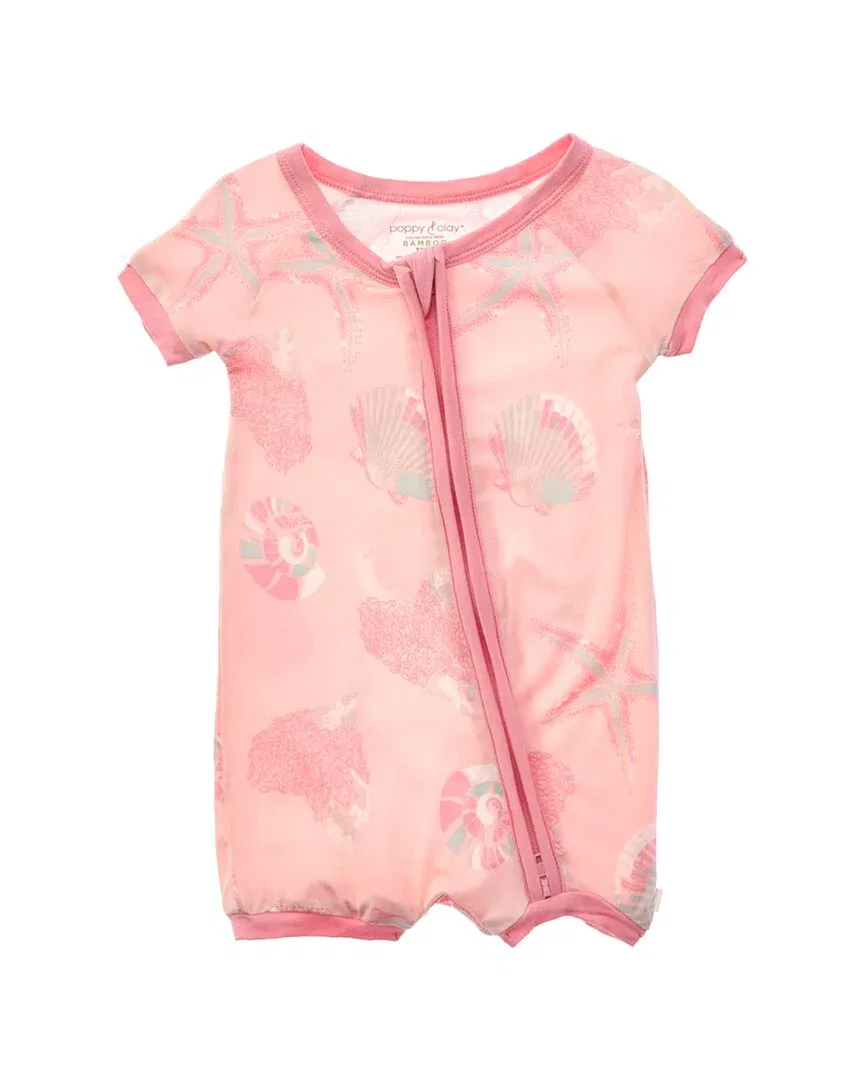 Комбинезон-пижама Poppy & Clay Zen Bamboo Shortie Sleeper, розовый