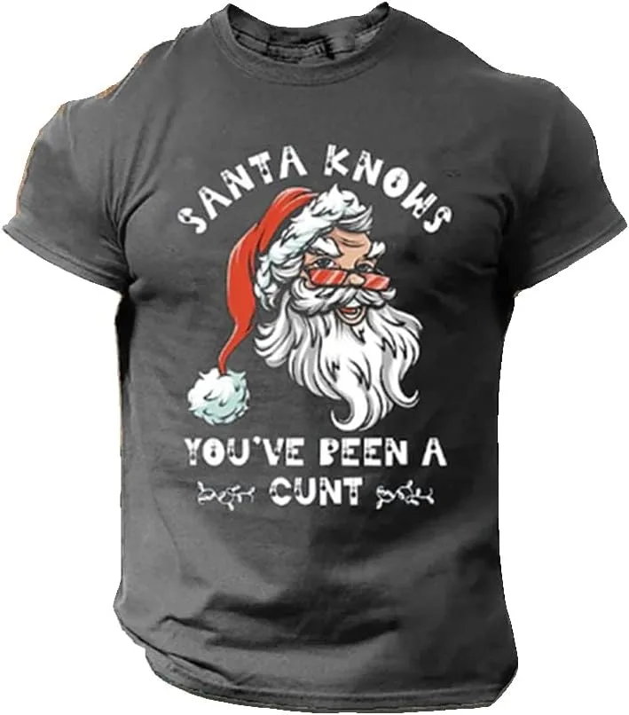 

Футболка Santa Knows You've Been Shirt Offensive Funny Christmas
