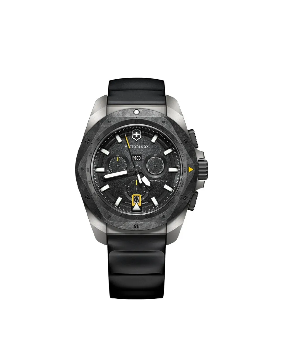 

Мужские часы Inox V242011 с резиновым и черным ремешком Victorinox, черный